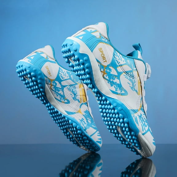 OnyxTrek Unisex-Child Baseball Cleats Kids Softball Shoes for Boys Girls Rubber Molded Little Children Big Youth Sneakers Easy to Wear Sports Footwear AG TF