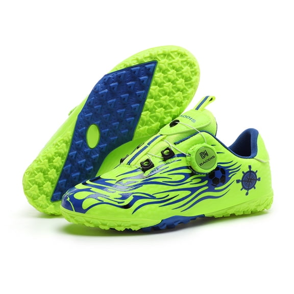 OnyxTrek Unisex-Child Baseball Cleats Kids Softball Shoes New Style Twist Buckle No-Tie Children's Soccer Shoes for Boys Girls Easy to Wear Sports Footwear