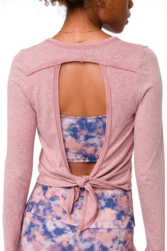 Vintage Long Sleeve Tie Back Top 3795