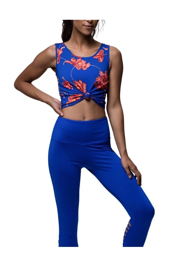 Women Hot Yoga Knot Crop Top 3050