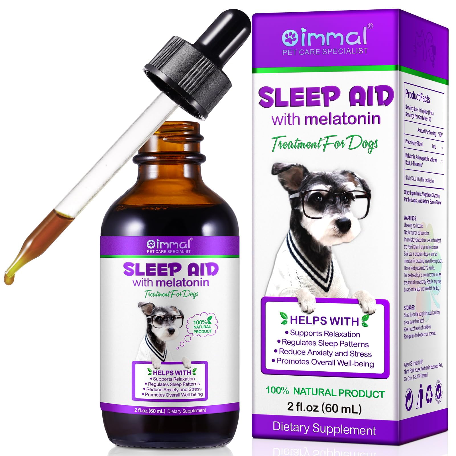 Onznoz Melatonin for Dogs AIF4 - Dog Melatonin Supports Relaxation