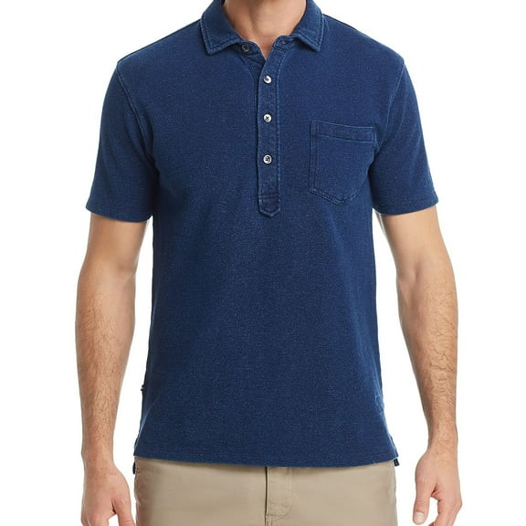 Oobe Brand Mens Textured Regular Fit Polo Shirt, Blue, Small