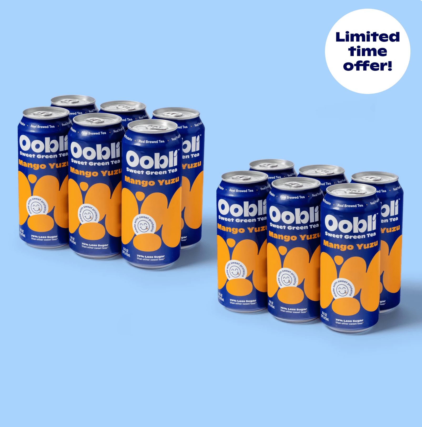 Oobli Mango Yuzu Sweet Iced Tea 12 pack