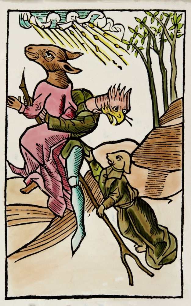 Oodcut From Lamiis Et Phitonicis Mulieribus Printed By Johann Pruss In Stransbourg Circa 1488-1493 Canvas Art - (24 x 36)