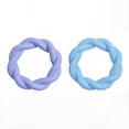 thumbnail image 1 of Oodles 2-Piece Durable Rubber Twisted Ring Dog Toy Variety pack, Purple and Blue, One Size, 1 of 9