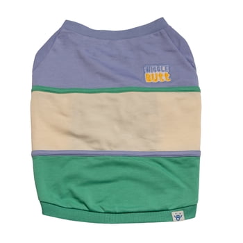 Oodles Blue Color Block Wiggle Butt Spring Dog Sweatshirt, Small