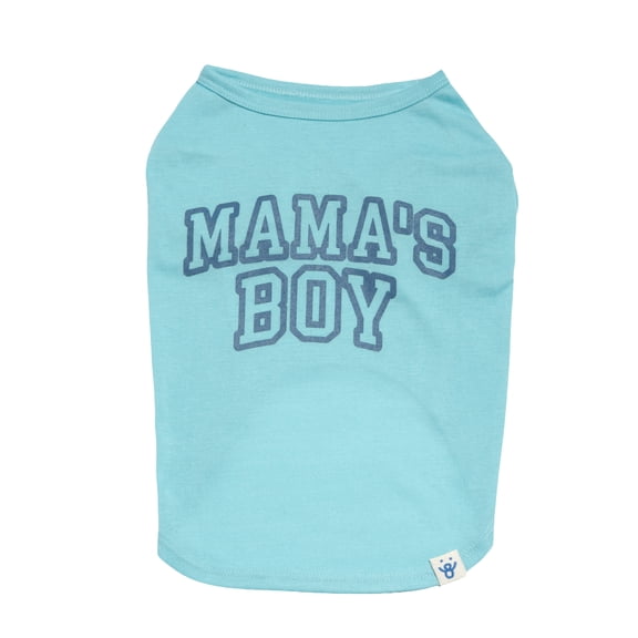 Oodles Blue Mama's Boy Spring Dog T-Shirt, Small