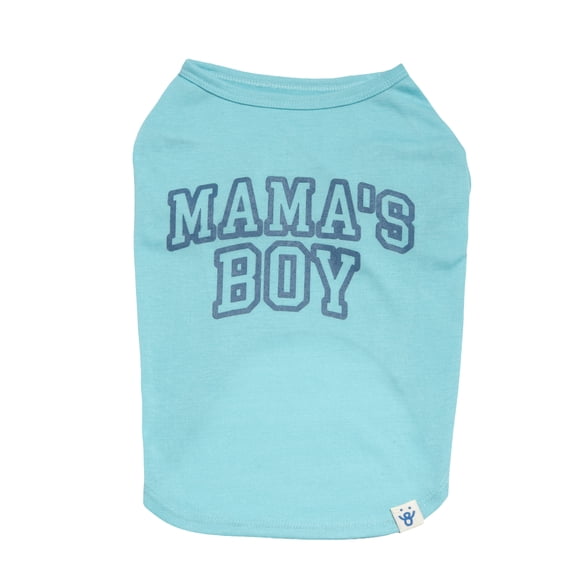 Oodles Blue Mama's Boy Spring Dog T-Shirt, XS