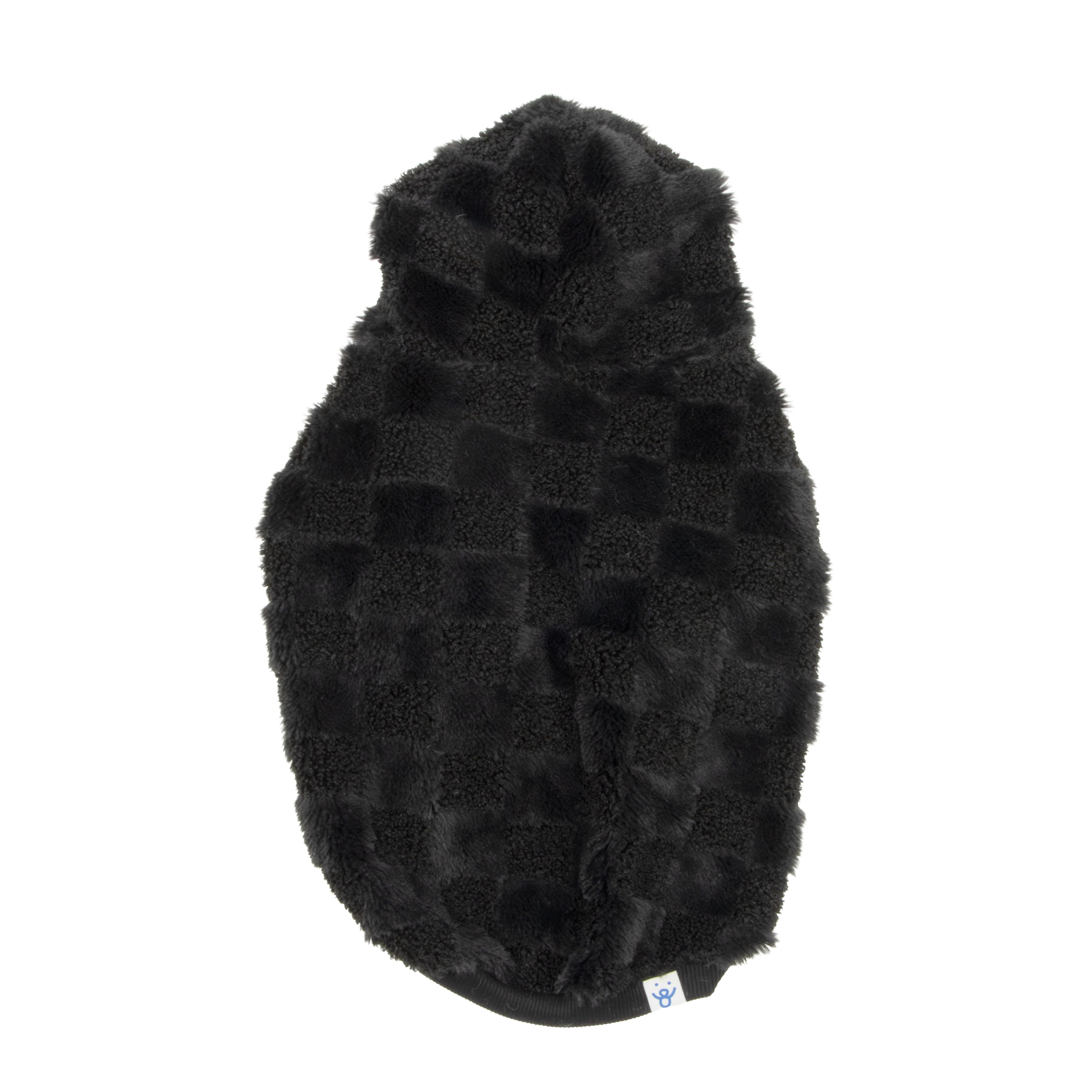 Oodles Checkerboard Fall Sherpa Dog Hoodie, Black, XL