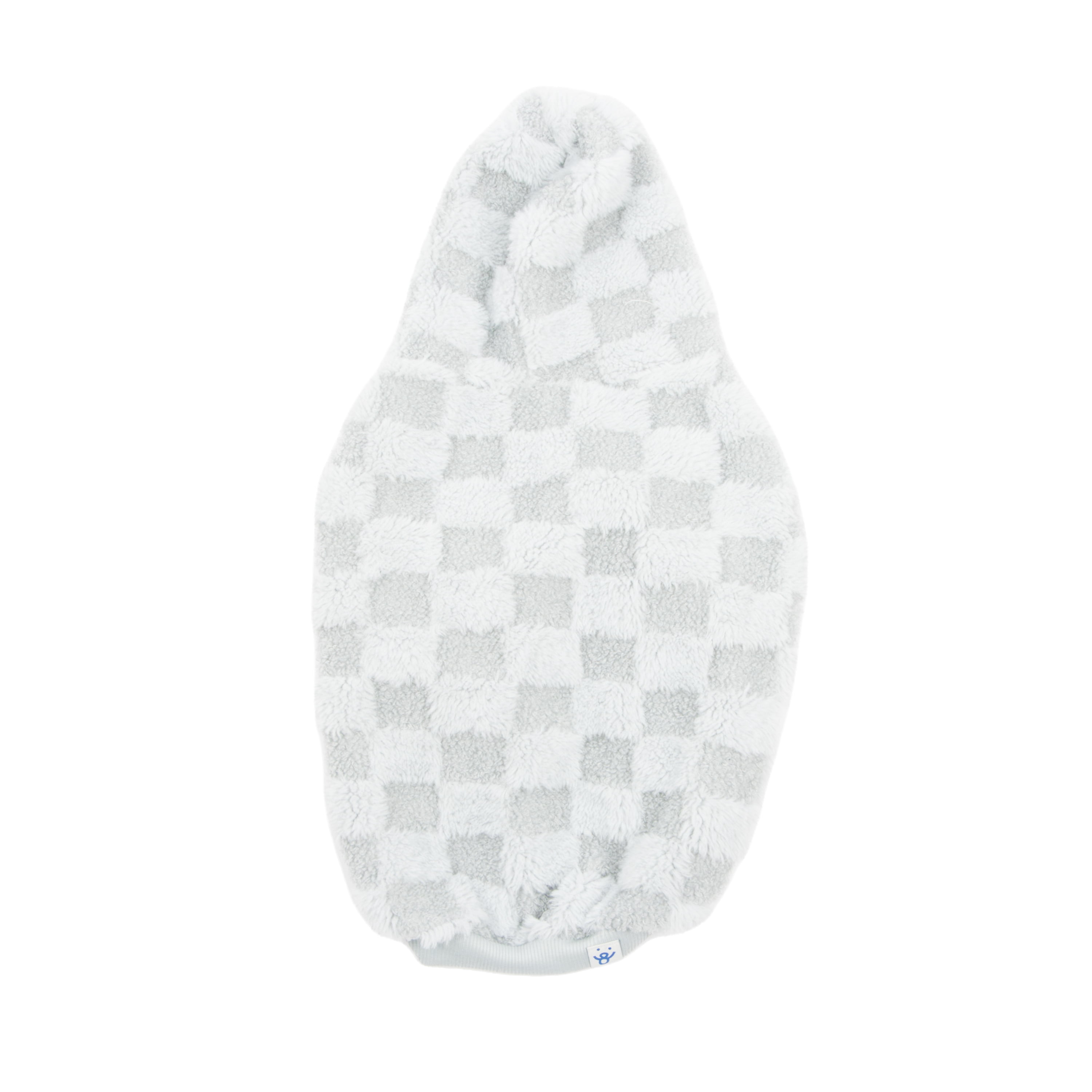 Oodles Checkerboard Fall Sherpa Dog Hoodie, Blue, XL
