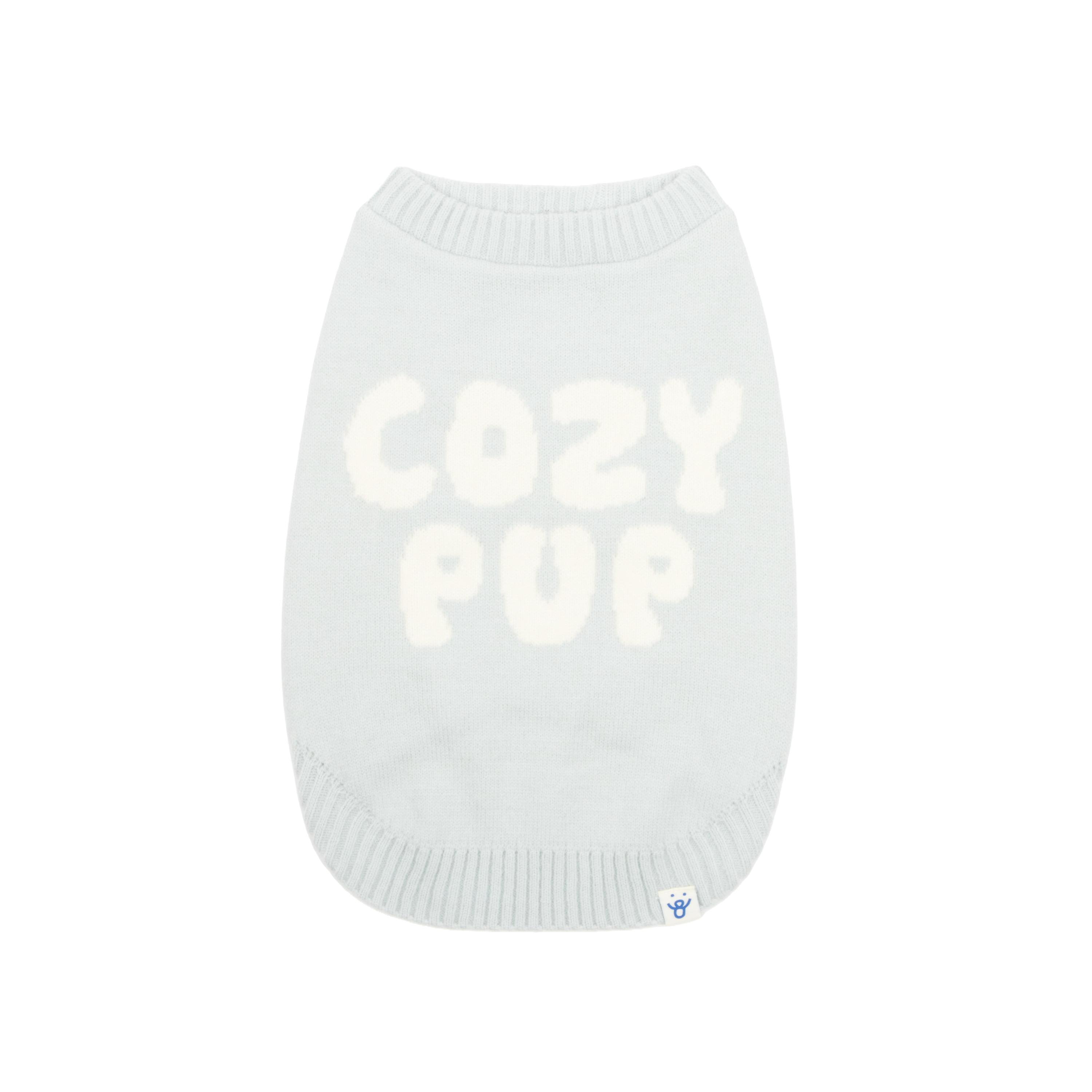 Oodles Cozy Pup Fall Dog Sweater, Blue, Small