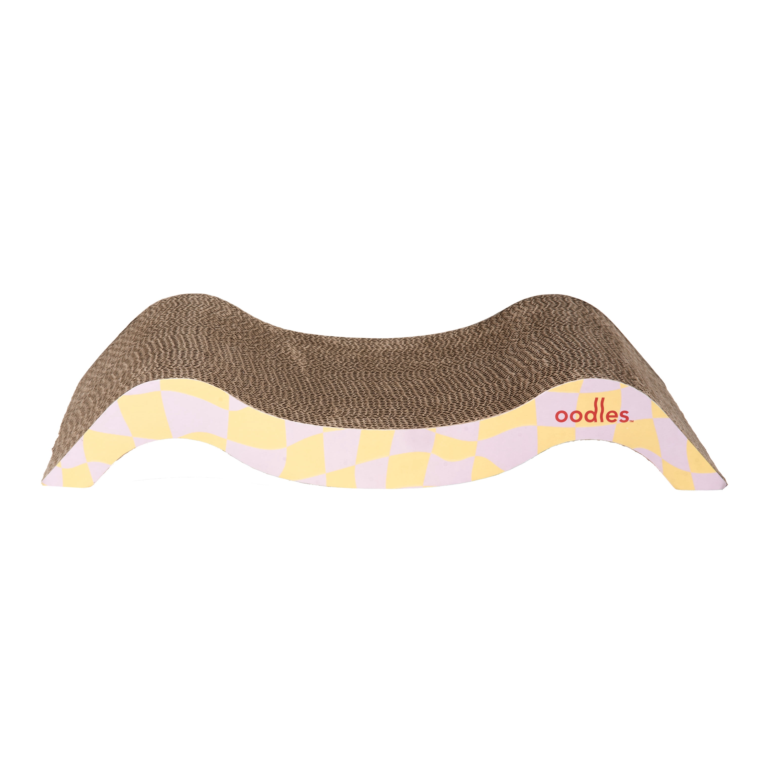 Oodles Durable Corrugated Cardboard Purple Squiggle Cat Scratching Pad, O/S