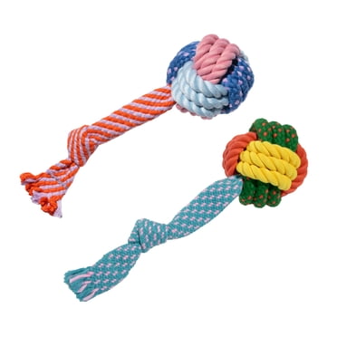 Oodles Durable Knotted Rope Dog Toy Set, Multicolored, Large