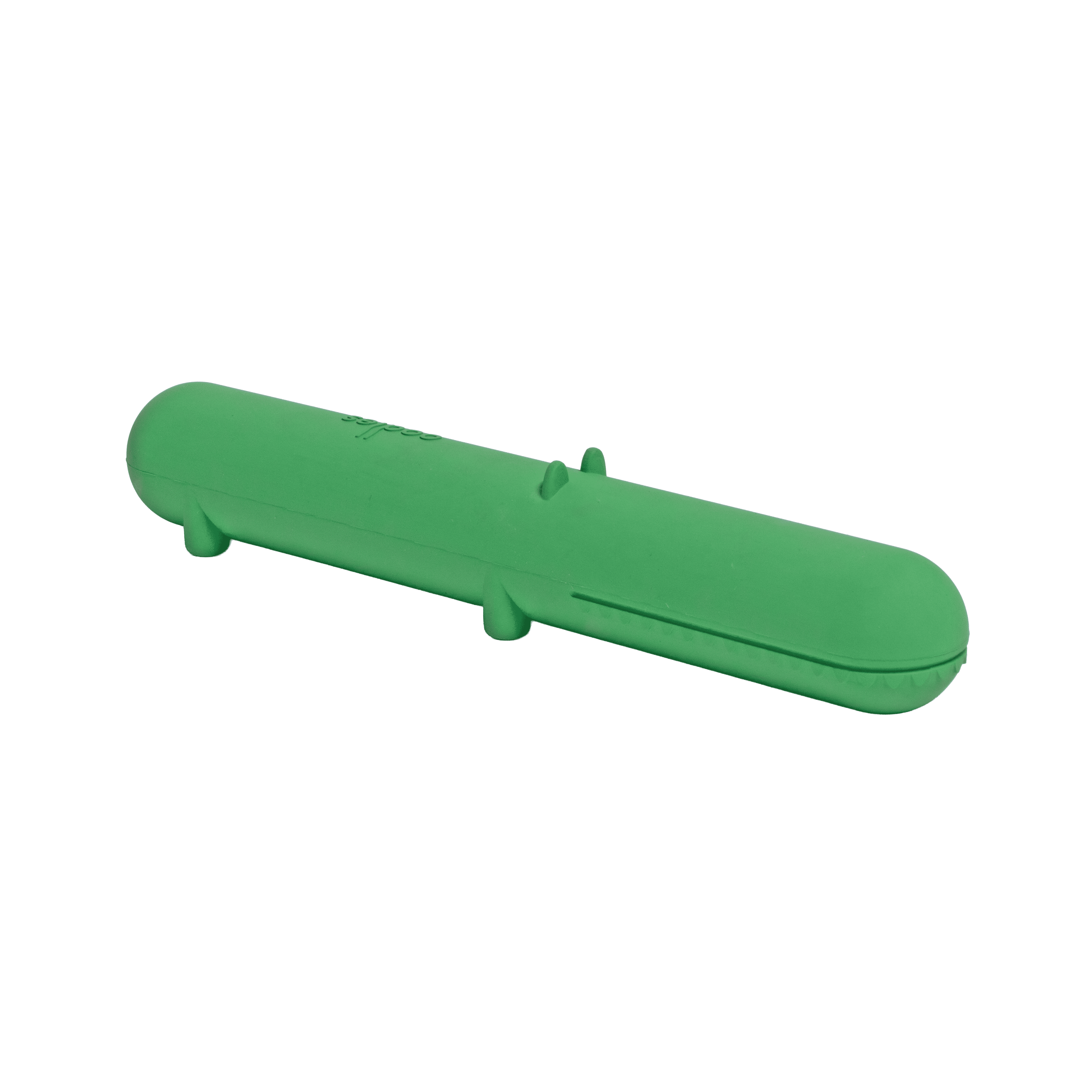 Oodles Durable Rubber Green Animal Fetch Dog Toy, O/S