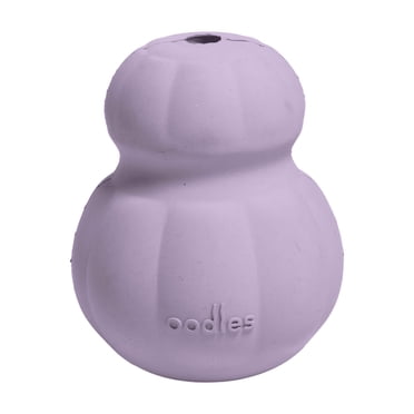 Oodles Durable Rubber Purple Fillable Interactive Dog Treater, Large