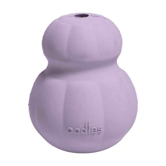 Oodles Durable Rubber Purple Fillable Interactive Dog Treater, Medium