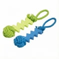thumbnail image 1 of Oodles Durable Squiggle Grip Rope Dog Toy Set, Blue and Green, One Size, 1 of 9
