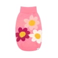 thumbnail image 1 of Oodles Fabulous Flowers Fall Turtleneck Dog Sweater, Pink, Large, 1 of 9