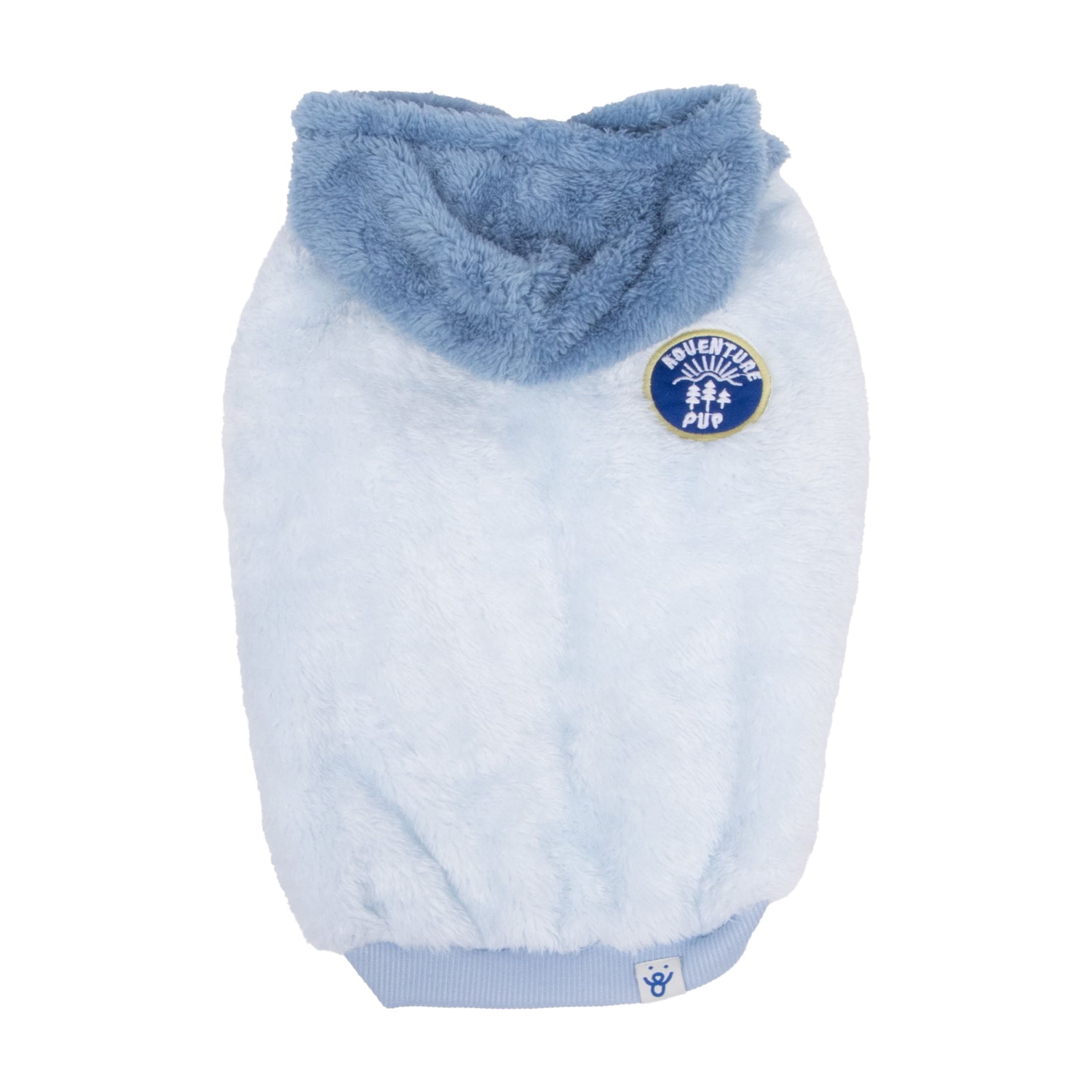 Oodles Fall Multi-Colored Adventure Pup Bubble Hem Sherpa Dog Hoodie, Medium