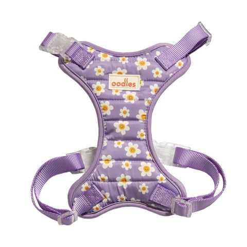 Oodles Floral Smiley Dog Walking Harness, Medium