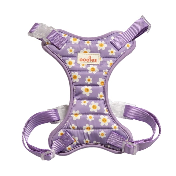 Oodles Floral Smiley Dog Walking Harness, Medium
