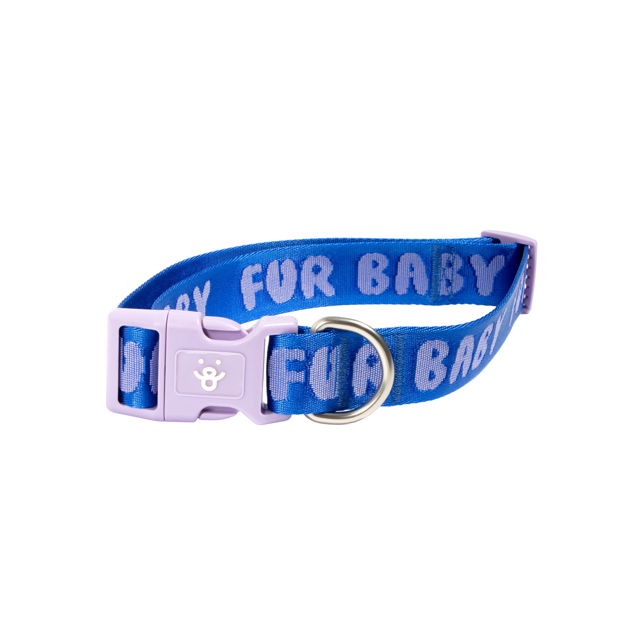 Oodles Fur Baby Polyester Fashion Dog Collar, Blue, XL