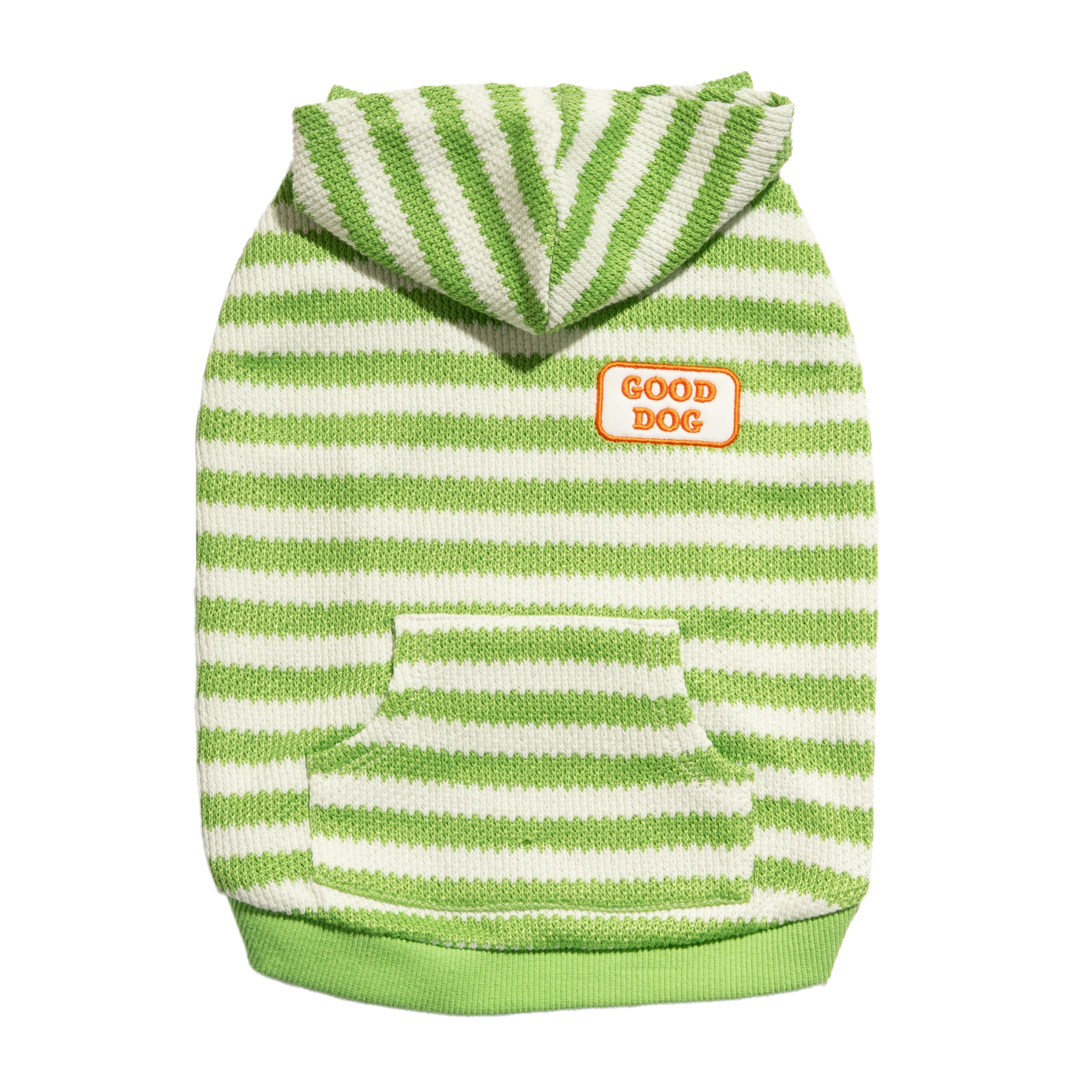 Oodles Good Dog Bubble Hem Hoodie, Green, Large