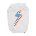 thumbnail image 1 of Oodles Lightning Bolt Bubble Hem Fall Dog Hoodie, White, Large, 1 of 11