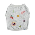 thumbnail image 1 of Oodles Gray Retro Patches Spring Dog Sweatshirt, Medium, 1 of 8