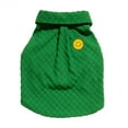 thumbnail image 1 of Oodles Green Smiley Face Boxy Button-Up Checkered Spring Dog T-Shirt, Medium, 1 of 12