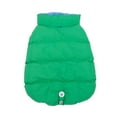 thumbnail image 1 of Oodles Green Quilted Puffer Bubble Hem Fall Dog Jacket, XS, 1 of 10