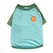 Oodles Green Side Kick Spring Raglan Dog T-Shirt, Medium
