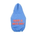 thumbnail image 1 of Oodles Have A Nice Day Fall Dog Hoodie, Blue, Large, 1 of 10