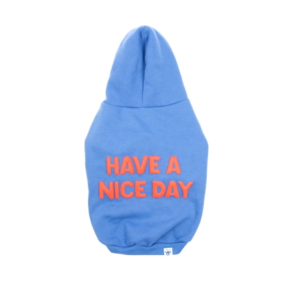 Oodles Have A Nice Day Fall Dog Hoodie, Blue, Large