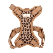 Oodles Multi-Colored Leopard Print Quilted Dog Walking Harness, Medium