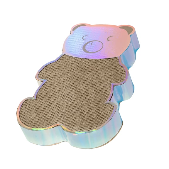 Oodles Gummy Bear Ombre Corrugated Cardboard Cat Scratching Pad, Multicolor, One Size