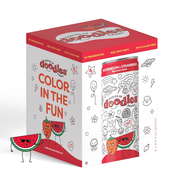 Oodles Of Doodles Strawberry Watermelon Beverage Still, 8.4 oz