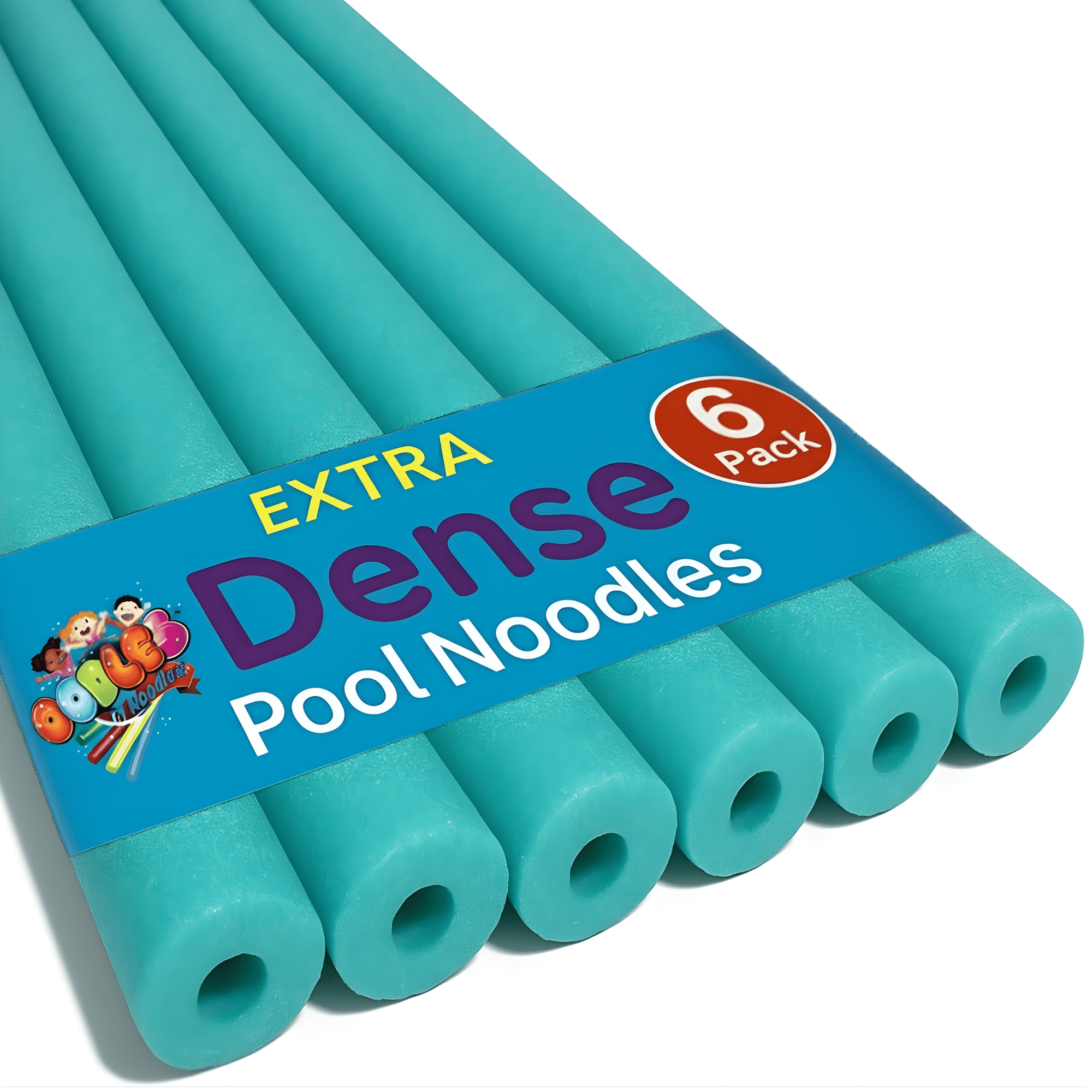 Oodles of Noodles Deluxe Foam Pool Noodles – 48” x 2.5” Hollow Core Swim Noodles – Extra Dense, Durable, Buoyant – Pool, Beach, Crafts, DIY Projects (Green)