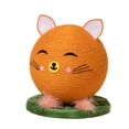 thumbnail image 1 of Oodles Orange Fox Face Durable Jute Cat Scratching Pad, O/S, 1 of 10