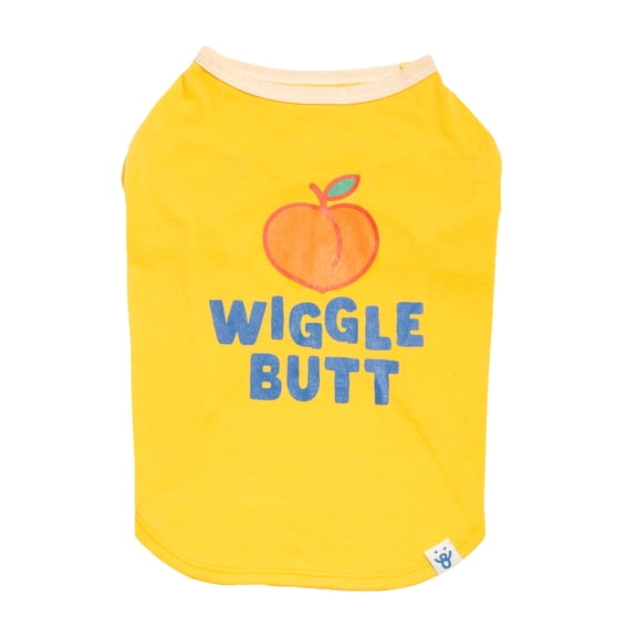 Oodles Orange Wiggle Butt Spring Dog T-Shirt, XS
