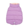thumbnail image 1 of Oodles Purple Quilted Puffer Bubble Hem Fall Dog Jacket, Medium, 1 of 10