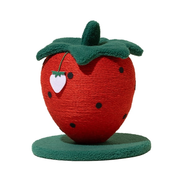 Oodles Red Strawberry Durable Sisal Cat Scratching Pad, One Size