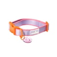 thumbnail image 1 of Oodles Smiley Charm Striped Polyester Fashion Dog Collar, Purple, Small, 1 of 9