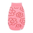 thumbnail image 1 of Oodles Smiling Daisies Fall Turtle Neck Dog Sweater, Pink, Large, 1 of 10