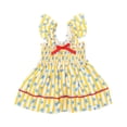thumbnail image 1 of Oodles Yellow Floral Ruffled Retro Spring Dog Dress, Medium, 1 of 8