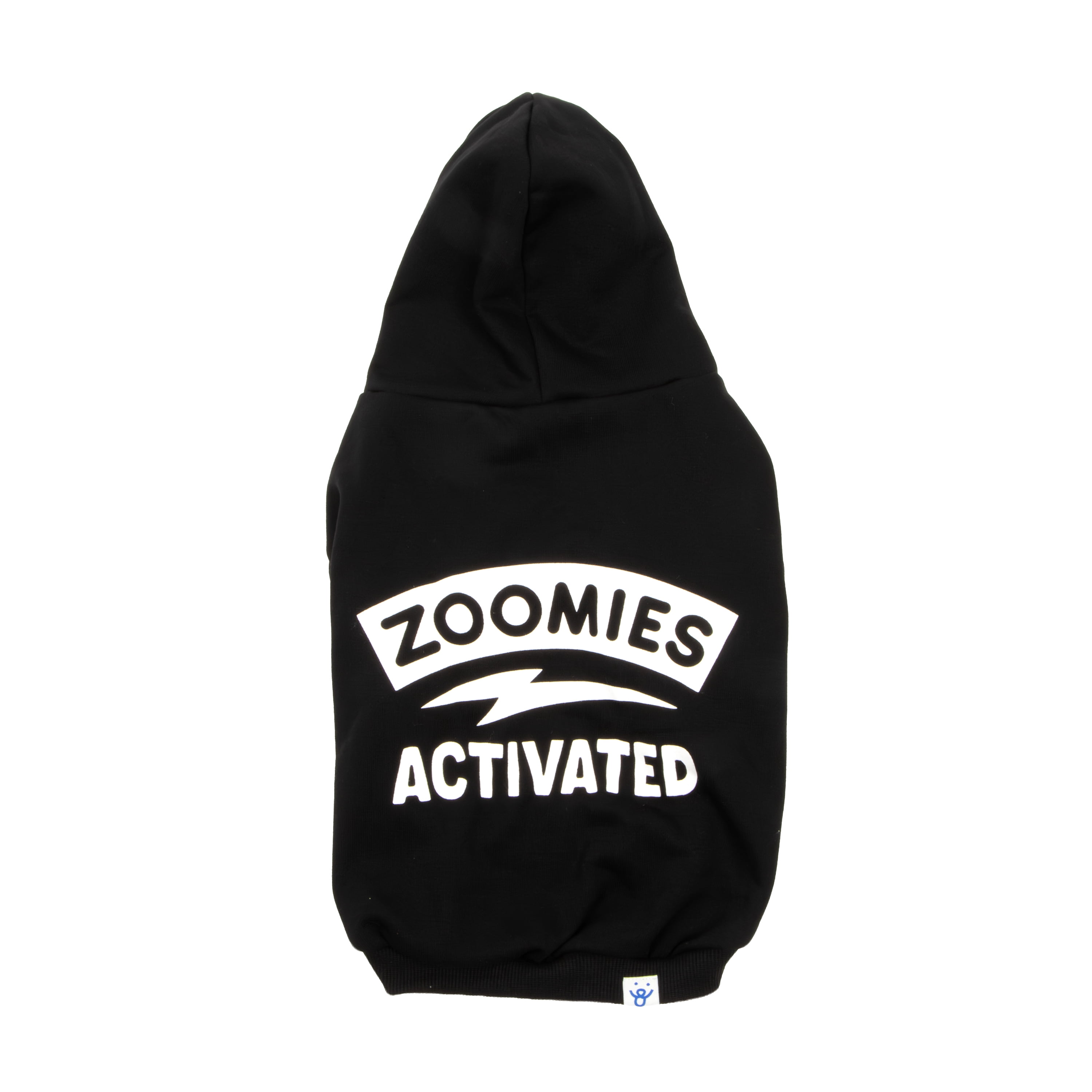 Oodles Zoomies Activated Fall Dog Hoodie, Black, Large
