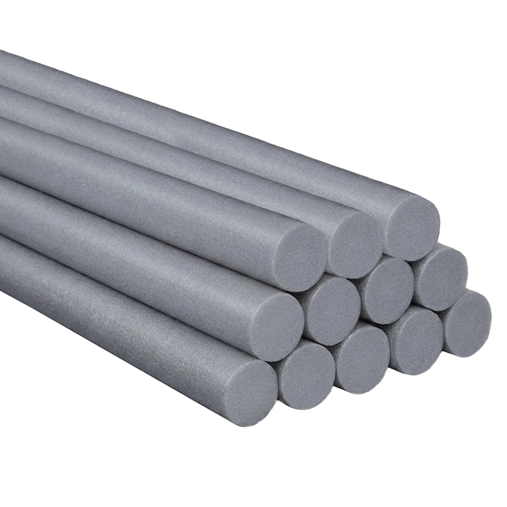 Oodles of Noodles 1.5 Inch x 35 Inch Solid Foam Sticks for Craft Projects - Grey (12)
