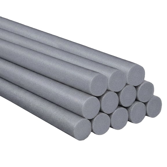 Oodles of Noodles 1.5 Inch x 35 Inch Solid Foam Sticks for Craft Projects - Grey (12)