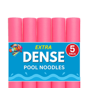 Oodles of Noodles Deluxe Rainbow Pool Noodles Foam - Pack of 5 Pink