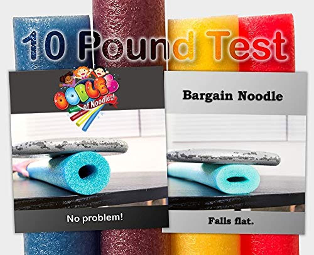 Oodles of Noodles Deluxe Foam Pool Swim Noodles 6 Pack Black Adult